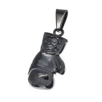 Stainless steel pendant - boxing glove PVD - Gold-29mm-straight