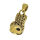 Stainless steel pendant - boxing glove PVD - Gold-29mm-straight