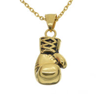 Stainless steel pendant - boxing glove PVD - Gold-29mm-decorated