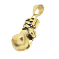 Stainless steel pendant - boxing glove PVD - Gold-29mm-decorated