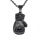 Stainless steel pendant - boxing glove PVD- Black-27mm-straight