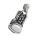 Stainless steel pendant - Boxig Glove long Lacing  Steel