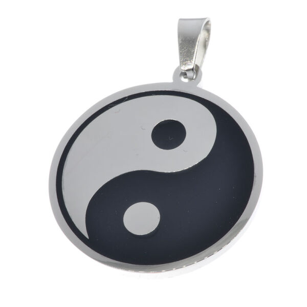 Edelstahlanhänger - Yin und Yang, klein
