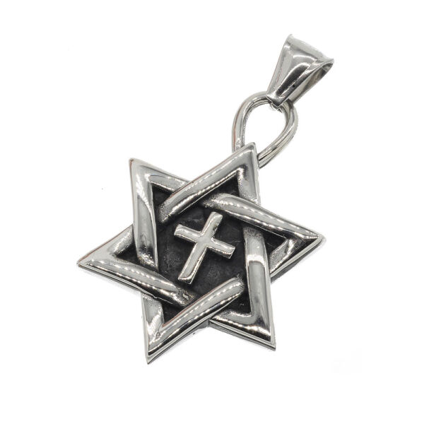 Stainless steel pendant - Star of David