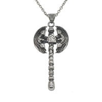 Edelstahlanhänger- Streitaxt mit Valknut