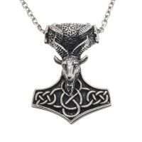 Stainless steel Pendal - Thor’s Hammer with Goat Head