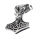 Stainless Steel Pendant – Thor’s Hammer with Goat Head and Knotted Band
