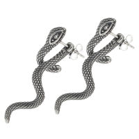 Edelstahlohrstecker - Schlangen mit Steinen