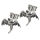 Stainless steel stud earring - Dragon