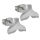 Stainless steel stud earrings - whale fin