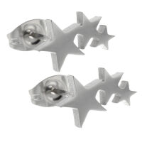 Stainless Steel Stud Earrings – Tri Star –...