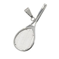 Stainless steel pendant - tennis racket Steel