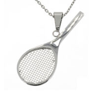 Stainless steel pendant - tennis racket Steel