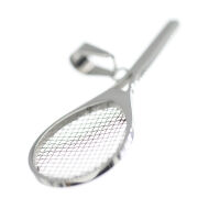 Stainless steel pendant - tennis racket Steel