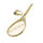 Stainless steel pendant - tennis racket PVD-Gold