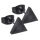Edelstahl Ohrstecker - Dreieck PVD-Schwarz 4mm