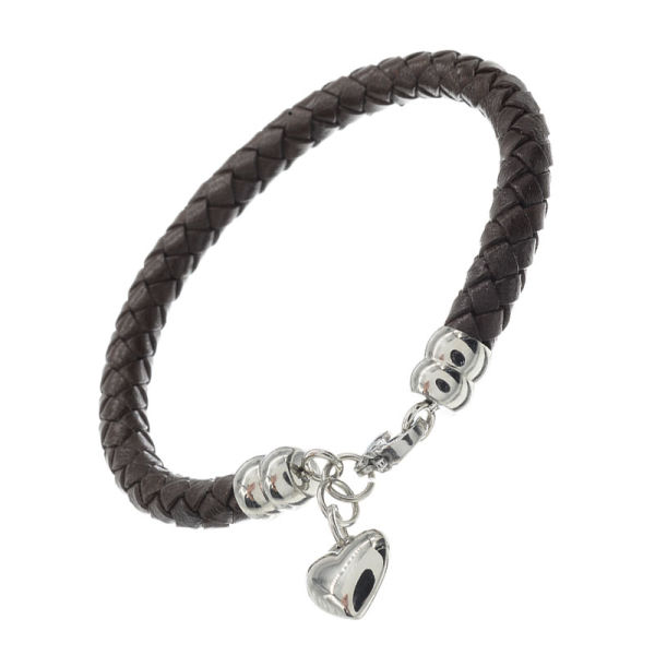 Lederarmband mit Edelstahlverschluß