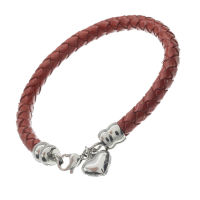 Lederarmband mit Edelstahlverschluß