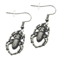 Pewter Earring - Ground Beetle