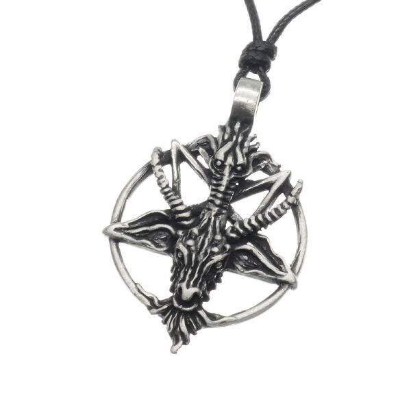 Pewter pendant - Baphomet on Pentagram