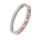 Stainless Steel Ring with Cubic Zirconia White and Rosa...