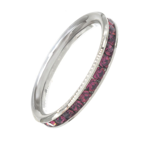 Stainless steel ring - Cubic zirconia Violett 49 DE / 5 US
