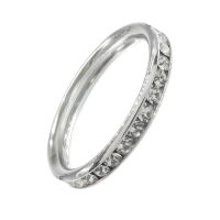 Edelstahlring - Cubik Zirkonia Weiß 47 DE / 4 US