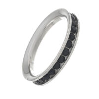 Edelstahlring - Cubik Zirkonia Weiß 47 DE / 4 US