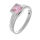 Stainless Steel Ring with Cubic Zirconia  Rosa 58 DE / 8 US