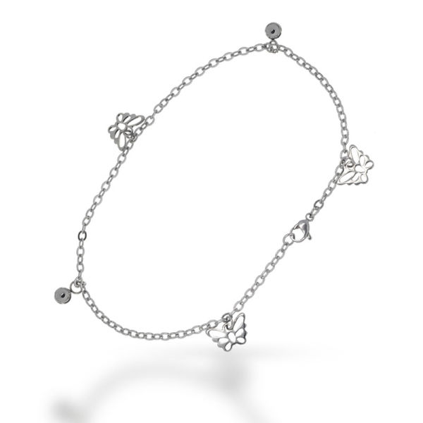 Stainless steel anklet - butterfly "Lepidoptera"
