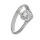 Edelstahlring - Zirkonia oval 52 DE / 6 US