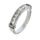 Edelstahlring - Zirkonia  feine Doppellinie 60 DE / 9 US