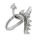 Stainless Steel Ring with Delicate Branch Designs and...