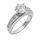 Stainless steel ring - zirconia with a central stone 55...