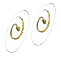 Bronze earrings - snake / spiral