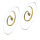 Bronze earrings - snake / spiral