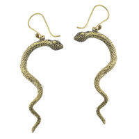 Bronze earrings - snake