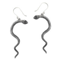Bronze earrings - snake