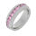 Stainless Steel Ring with Pure Colored Cubic Zirconia 58...