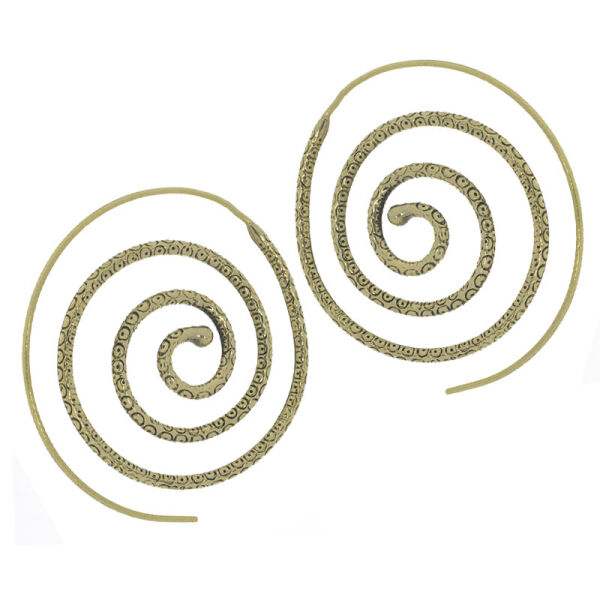 Bronze earrings - Spiral