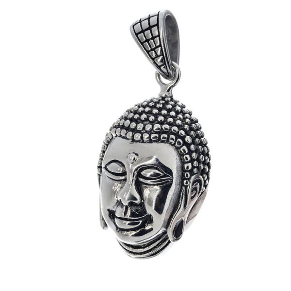 Edelstahlanhänger - Buddhakopf