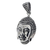 Edelstahlanhänger - Buddhakopf