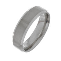 Edelstahlring - 6mm - matt - mit und ohne Stein