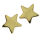 Edelstahlohrstecker -  Stern PVD gold 34mm