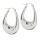 Stainless steel hoop earring - drop shape Steel 27mm