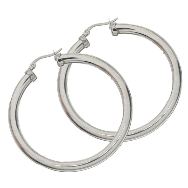 Stainless steel hoop earring - classic 50mm