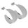 Stainless steel hoop earring - classic polished finish
