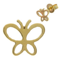 Stainless Steel Butterfly Stud Earrings