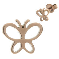 Stainless Steel Butterfly Stud Earrings