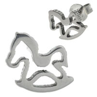 Edelstahlohrstecker - Schaukelpferd